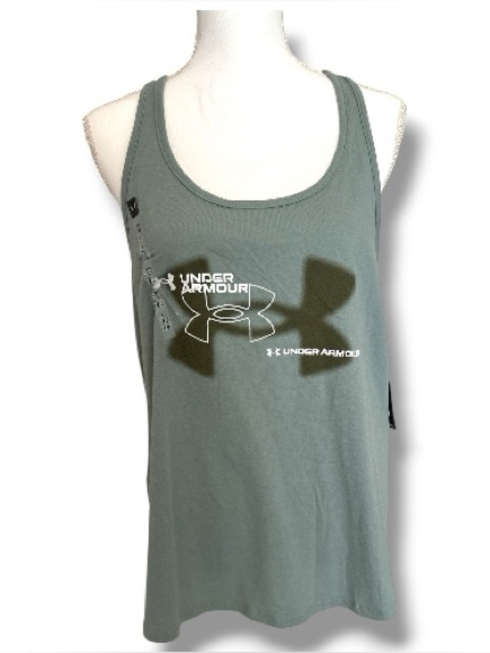 Under Armour Crossback Tank Top NWT Green Athletic Workout Shirt Women’s Large
